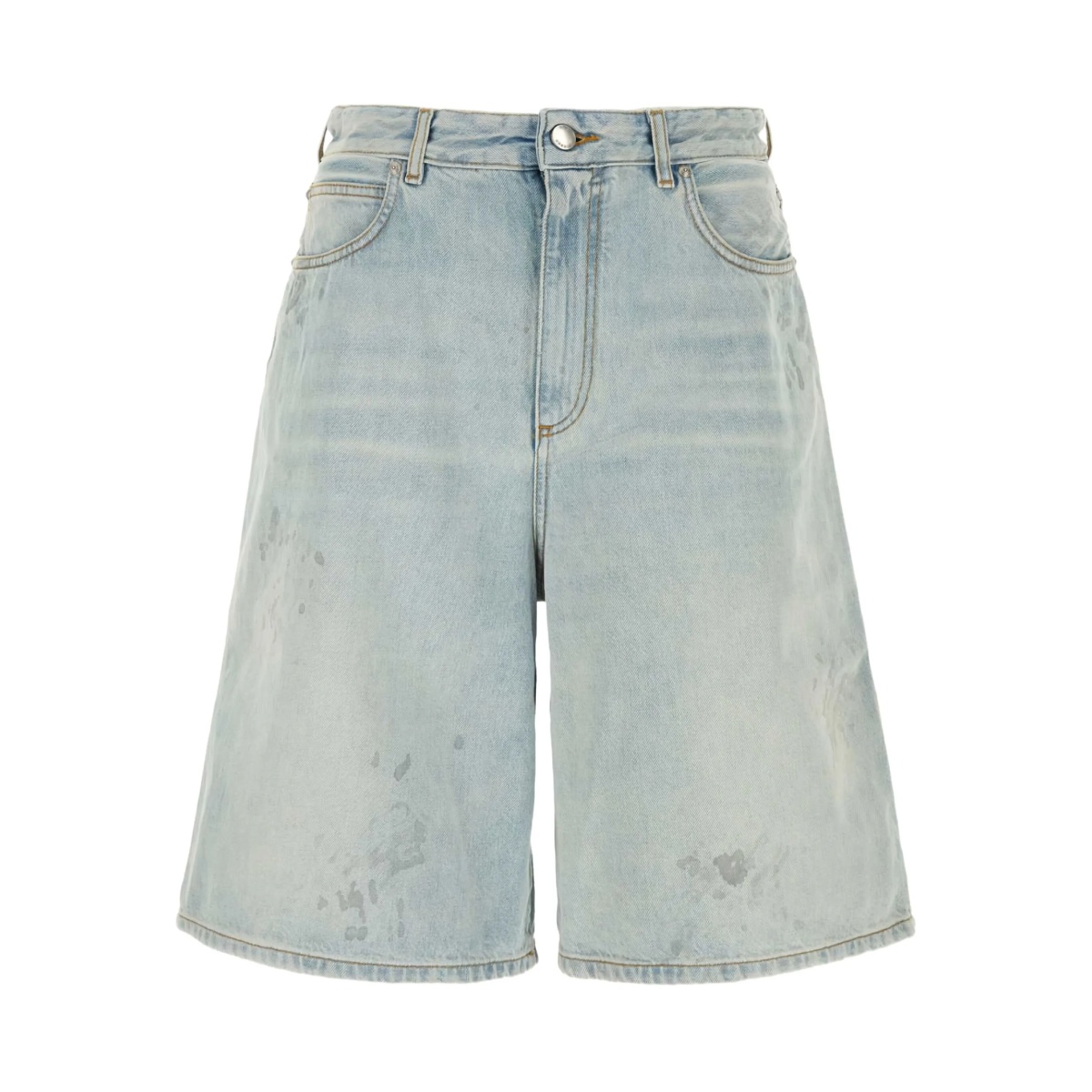 logo-patch denim shorts