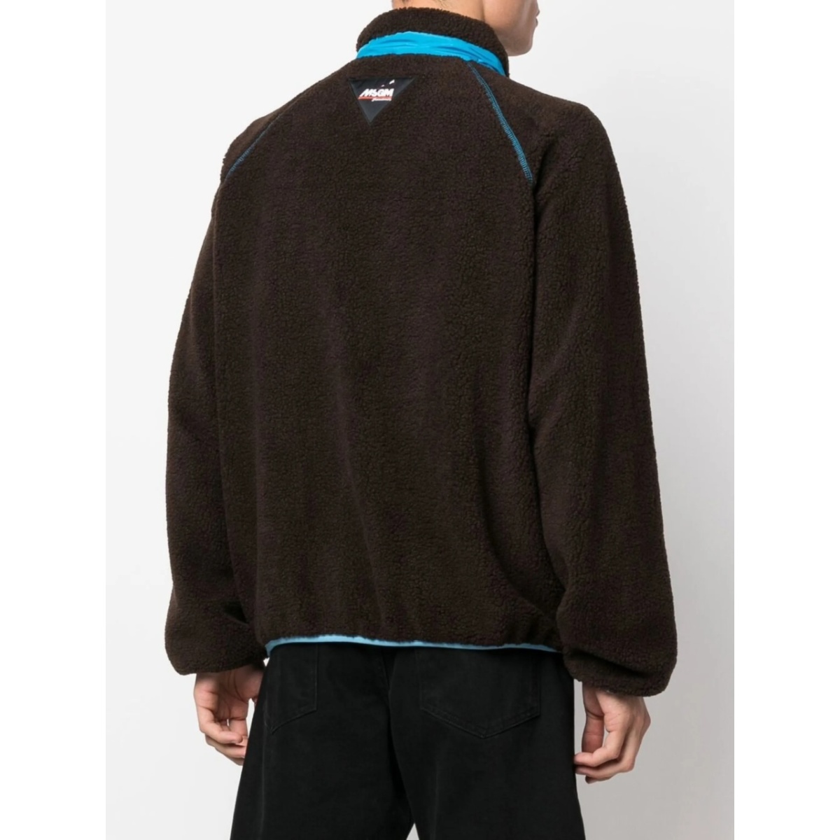 logo-patch fleece jacket - Img 4