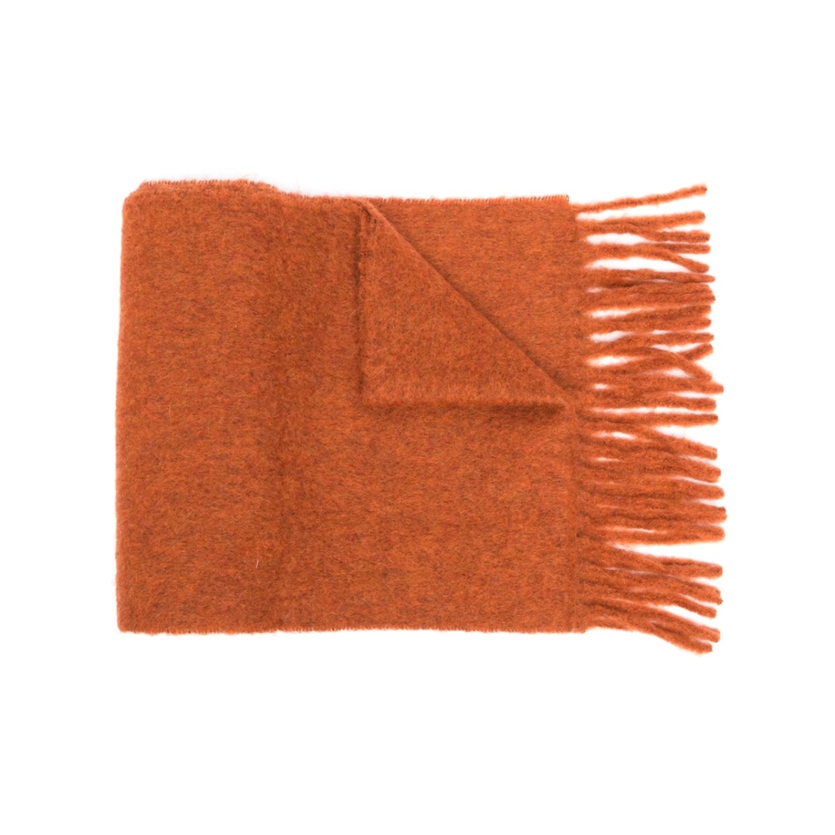 logo-patch fringed scarf