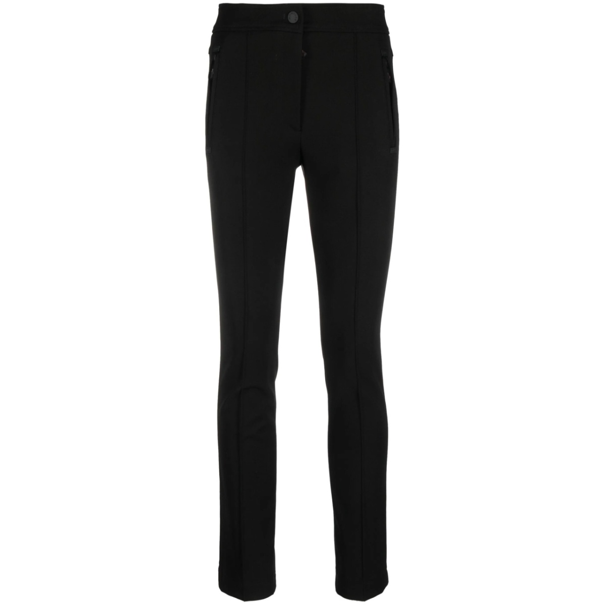 logo-patch mid-rise trousers