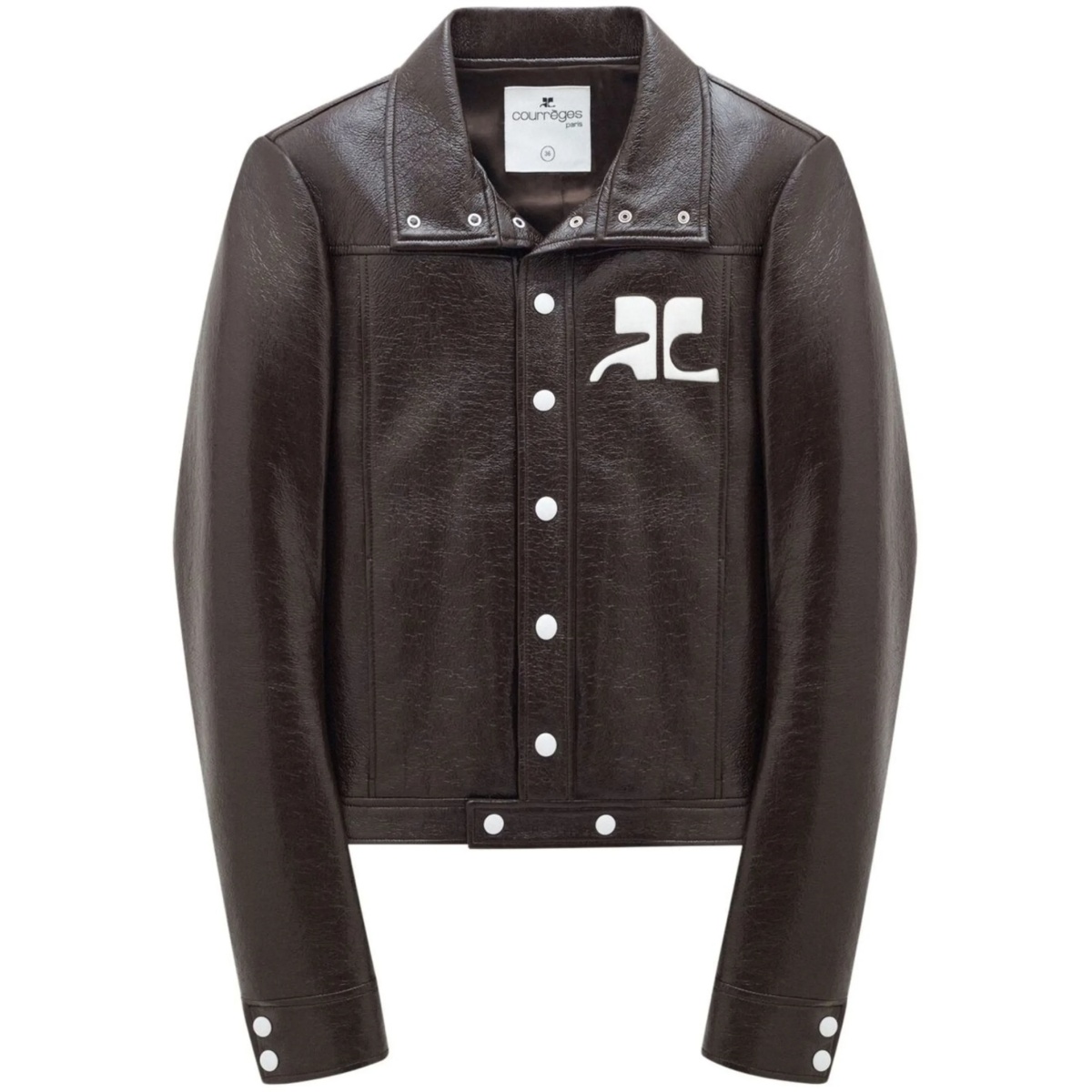 logo-patch press-stud jacket