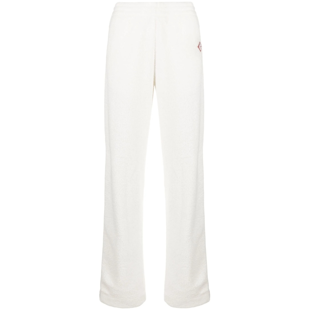 logo-patch side-stripe fleece track pants