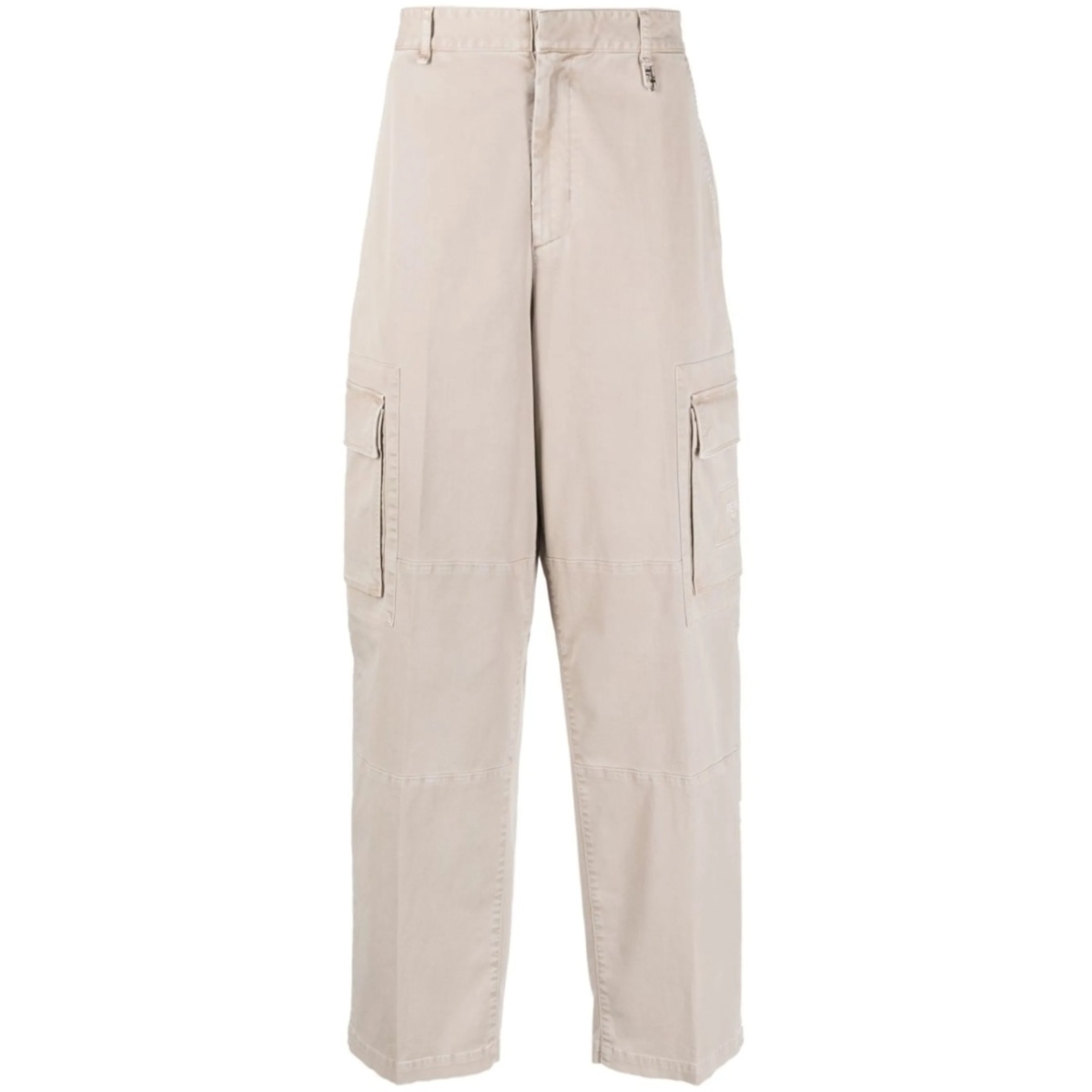logo-patch wide-leg trousers