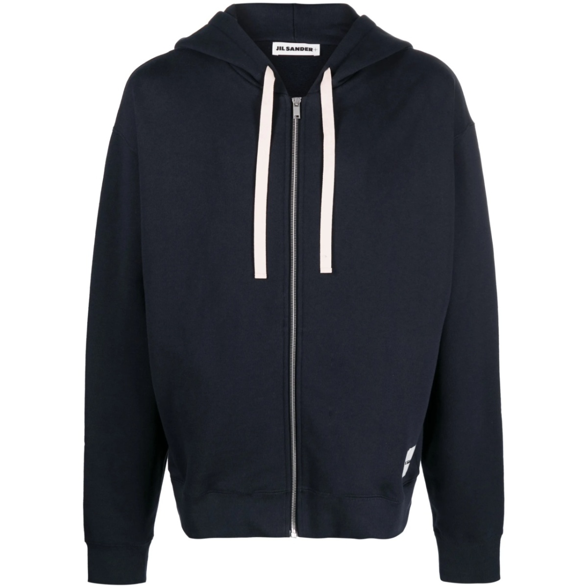 logo-patch zip-up hoodie