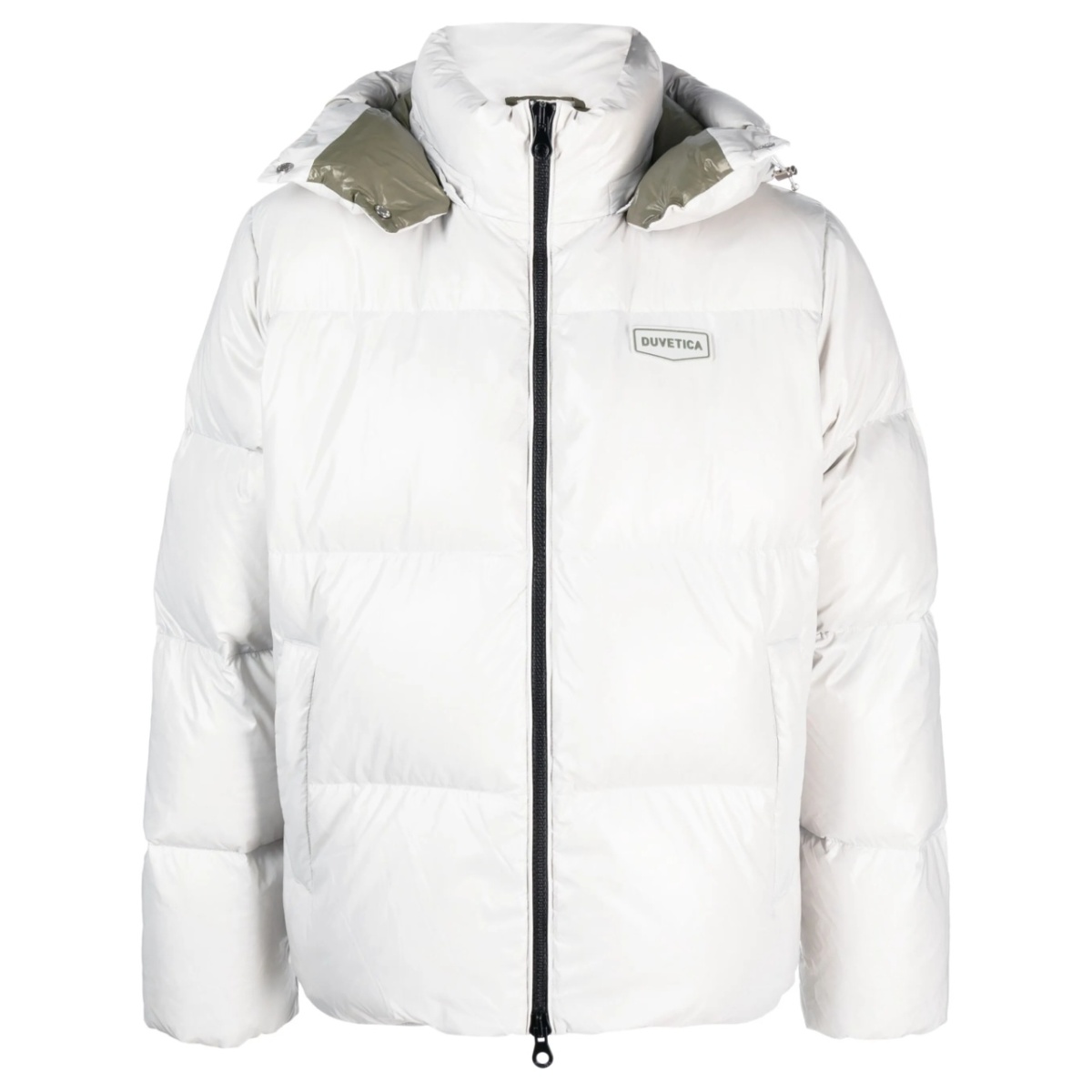 logo-patch zip-up padded jacket
