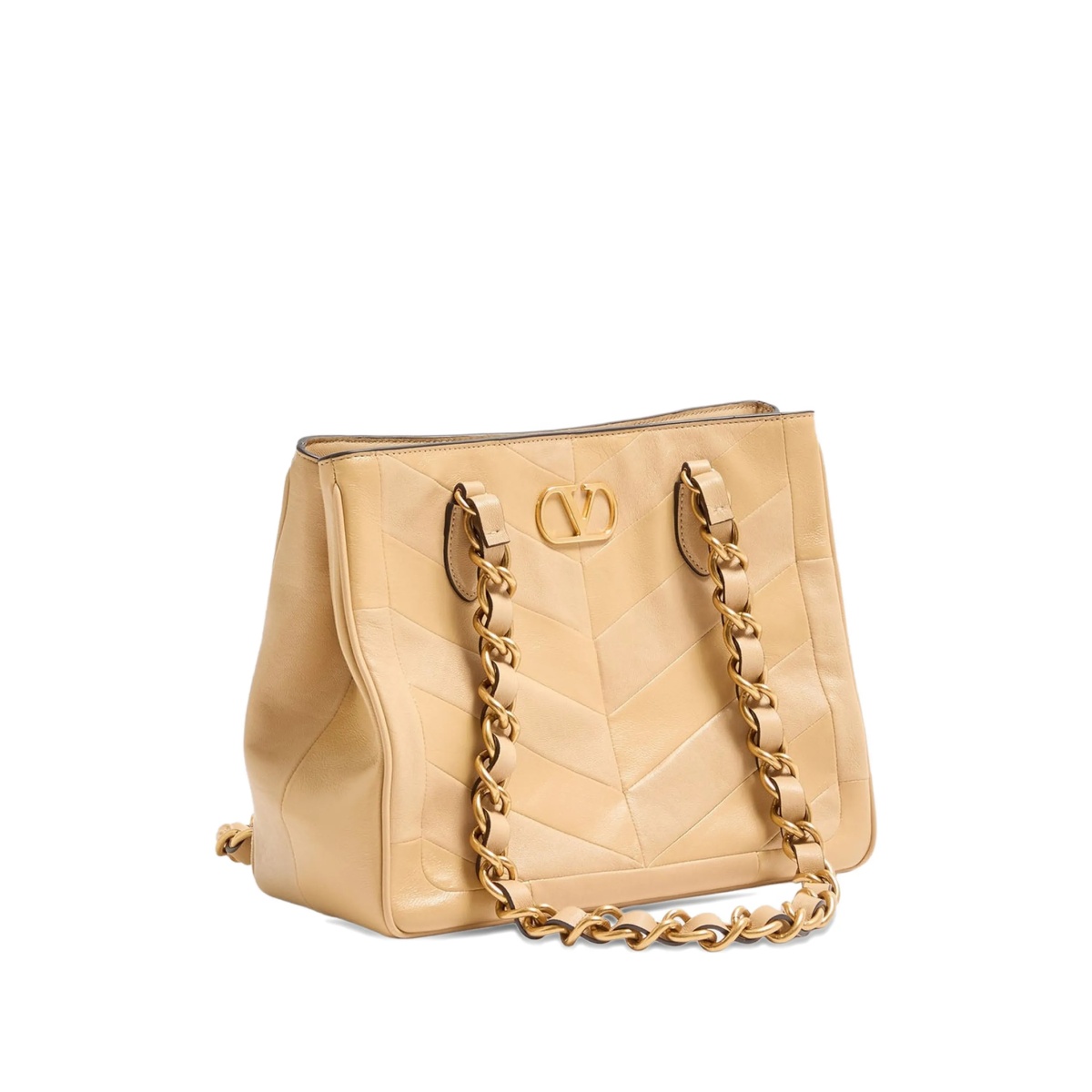 logo-plaque chain-strap leather tote bag - Img 3