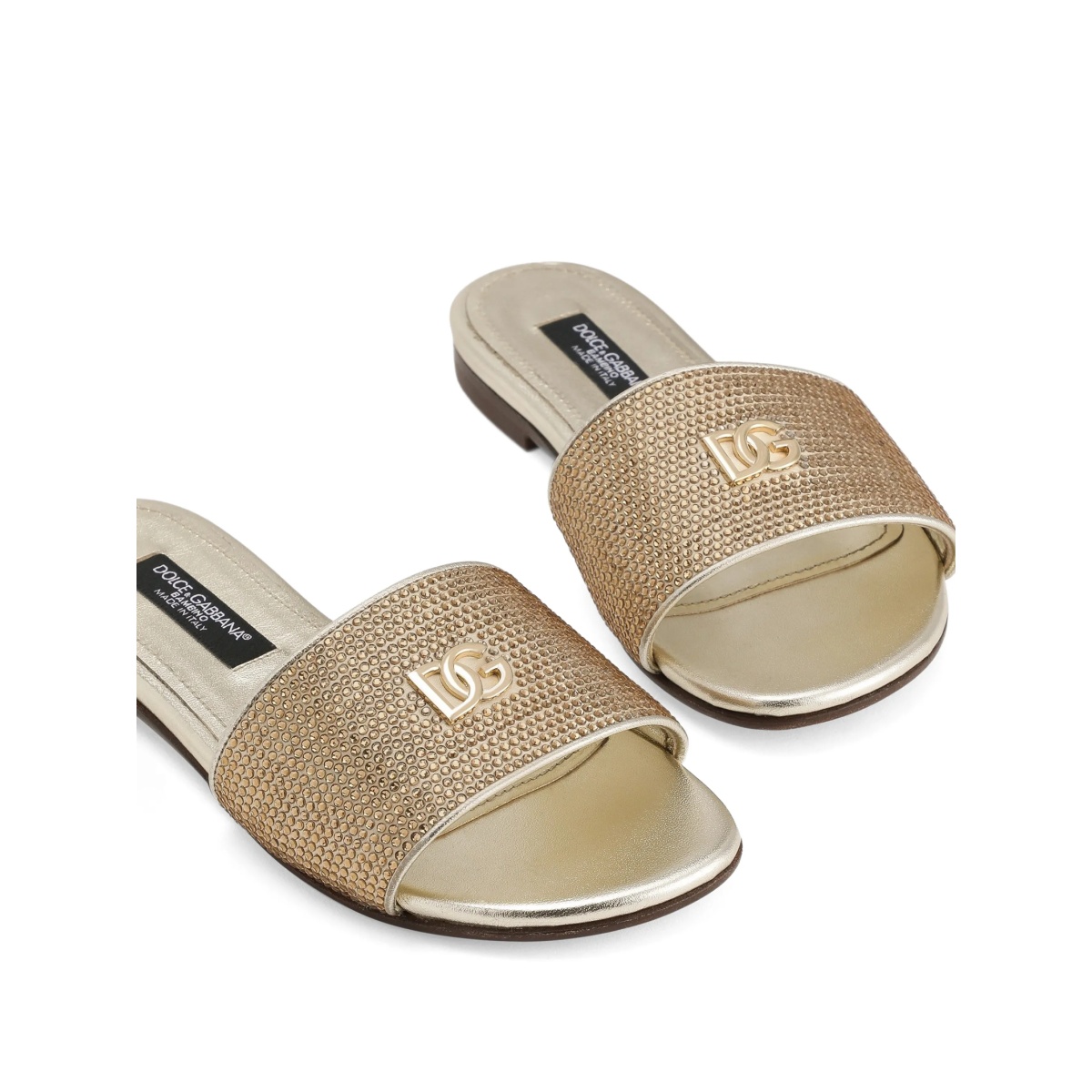 logo-plaque slip-on sandals - Img 4