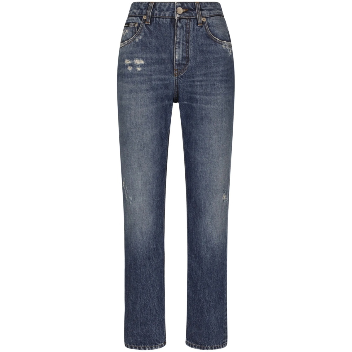 logo-plaque straight-leg jeans