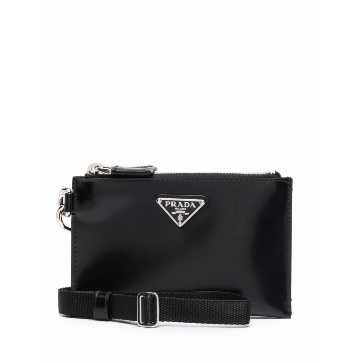 logo plaque zip-up wallet