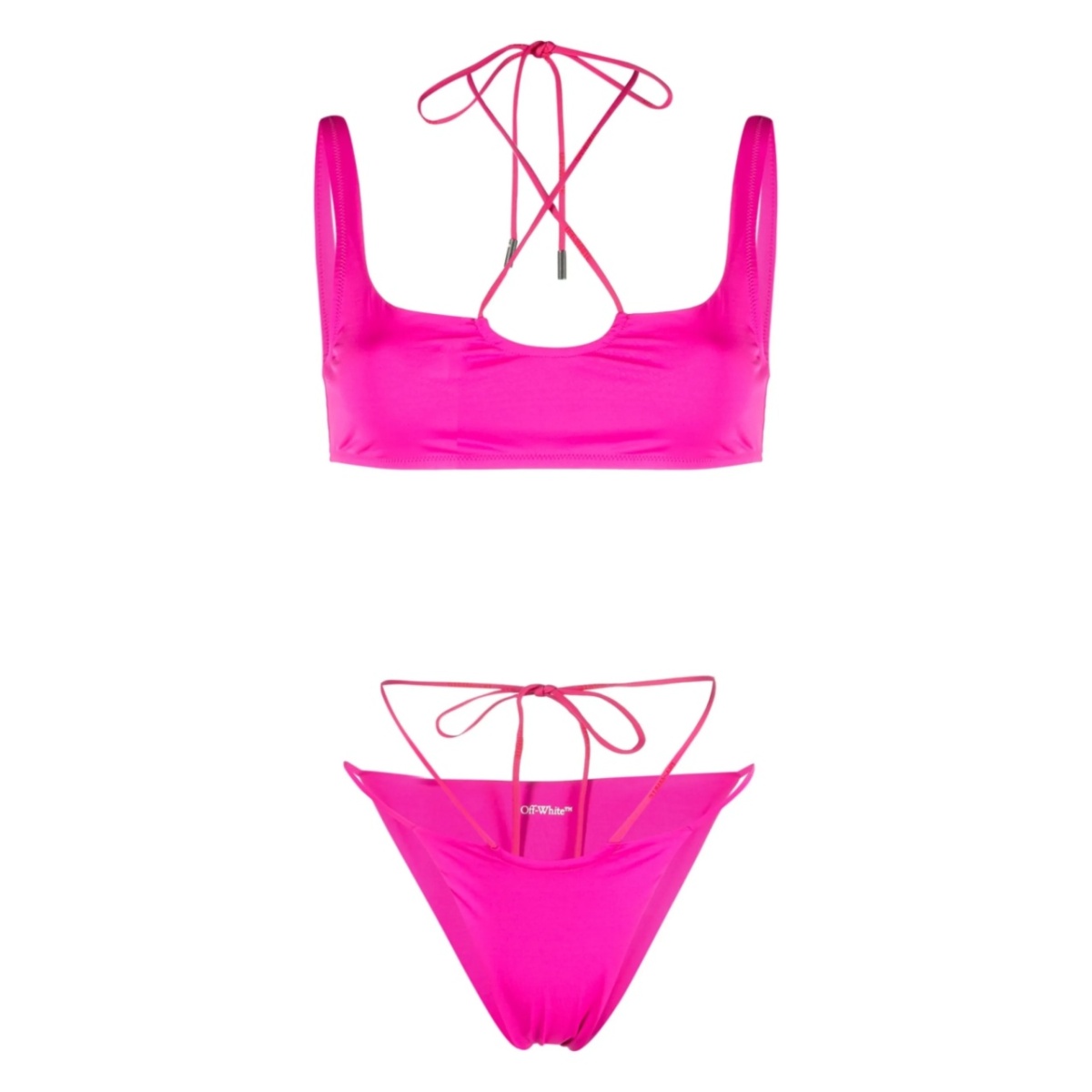 logo-print bikini