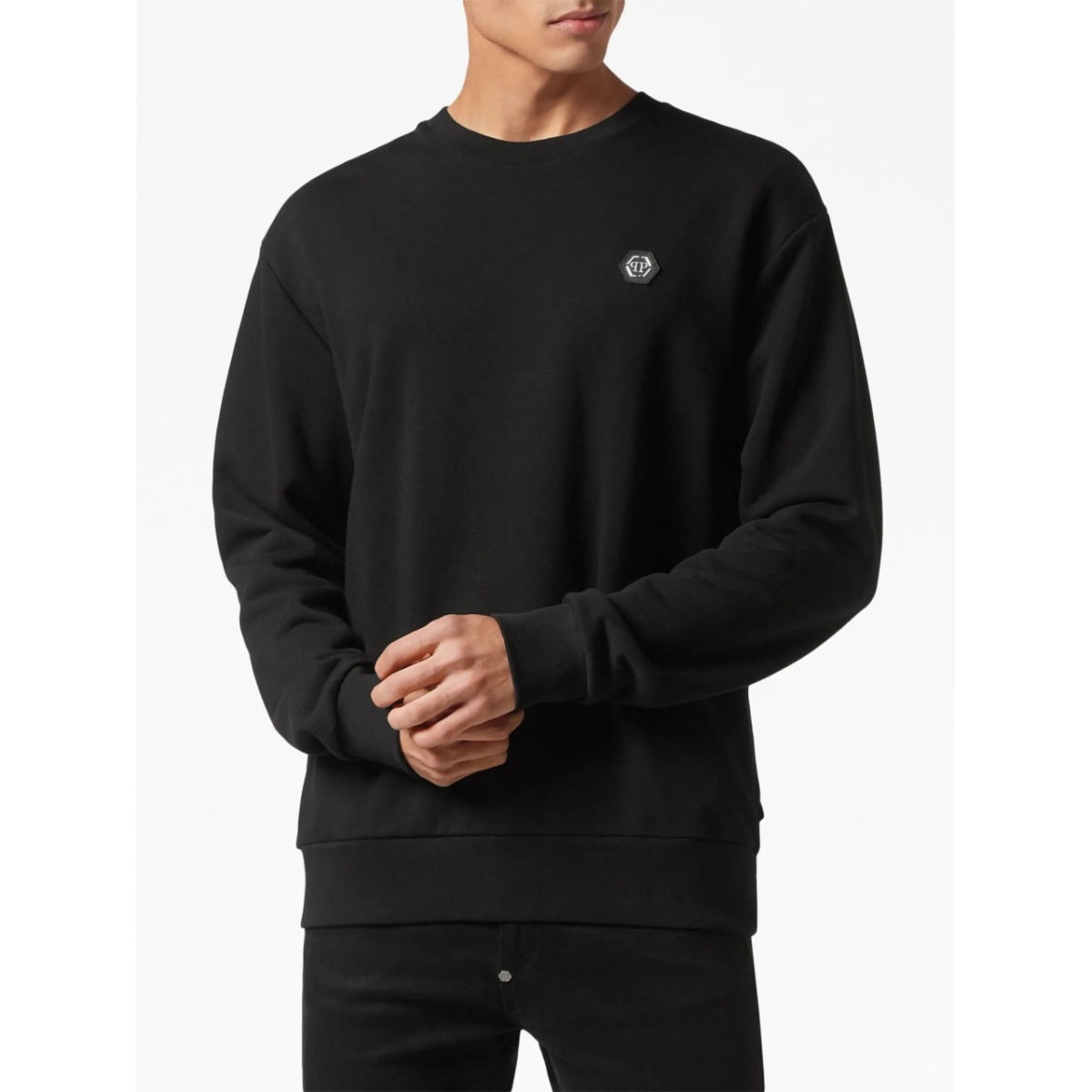 logo-print cotton sweatshirt - Img 3