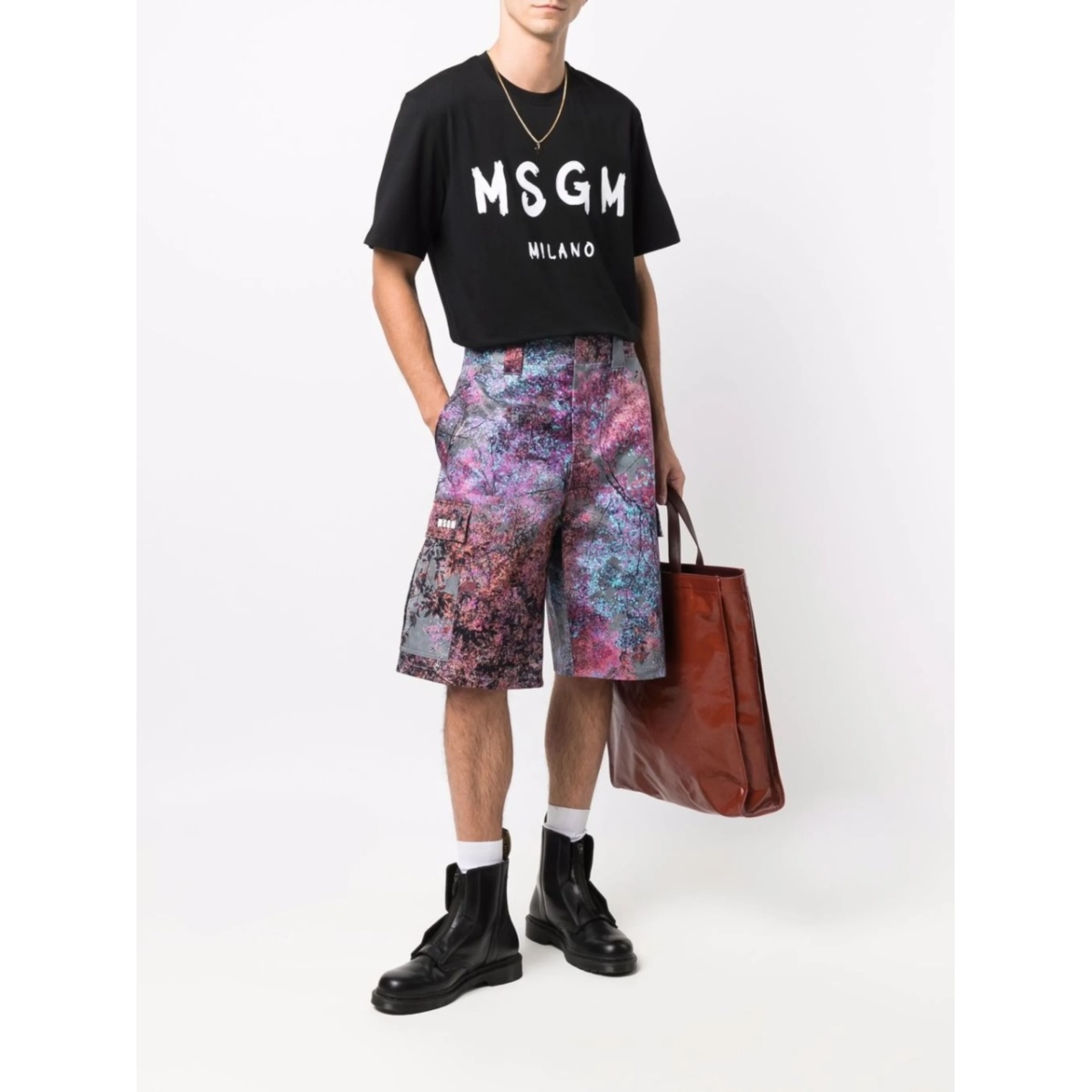 logo-print cotton T-shirt - Img 2