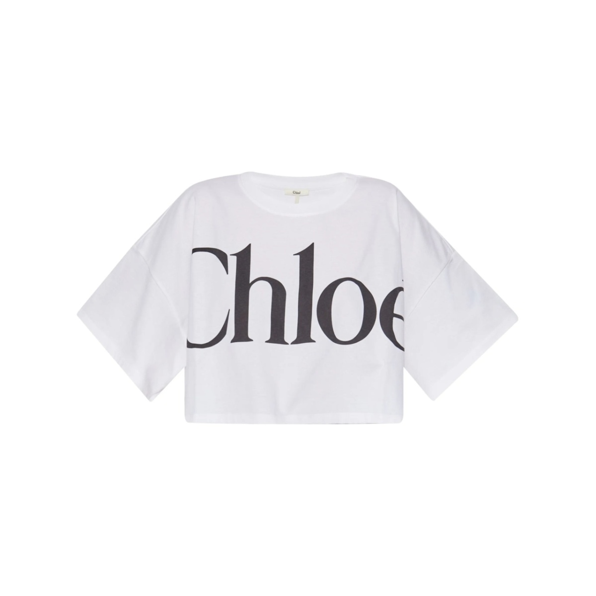 logo-print crop top