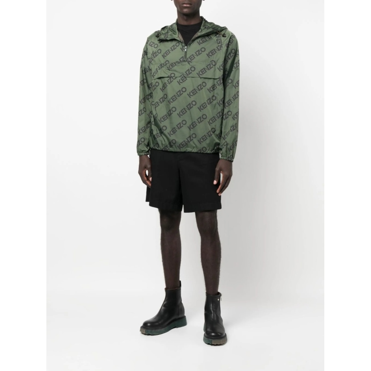 logo-print hooded jacket - Img 2