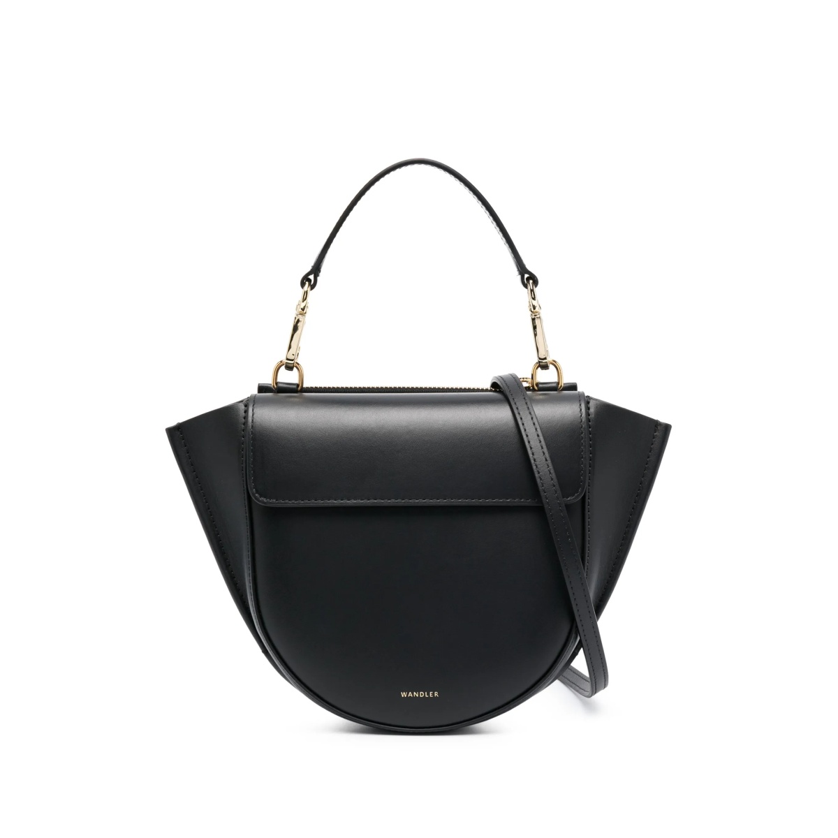logo-print leather tote bag