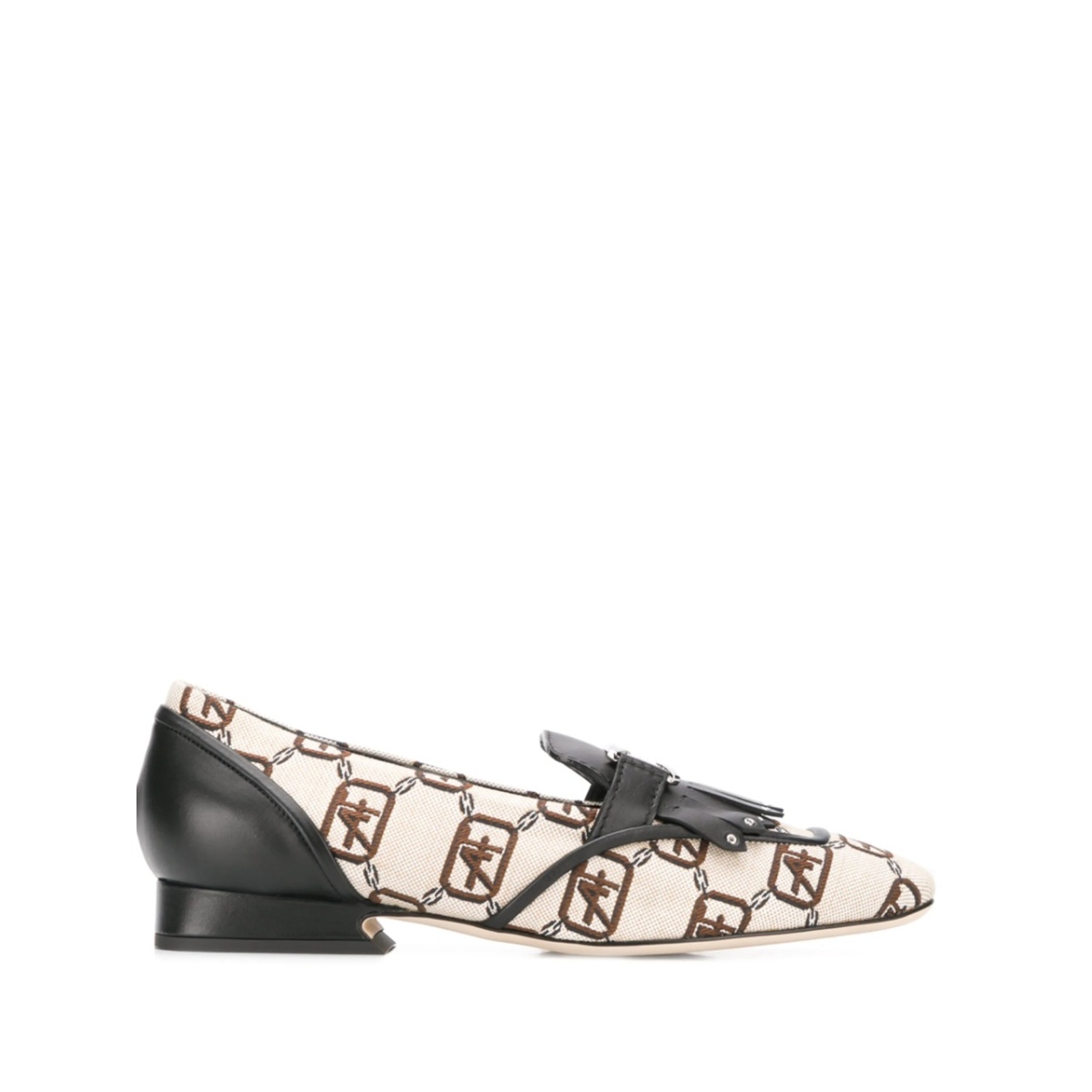 logo print loafers