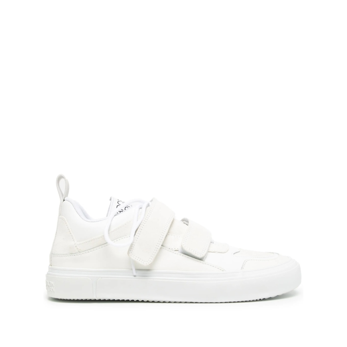 logo-print low-top leather sneakers