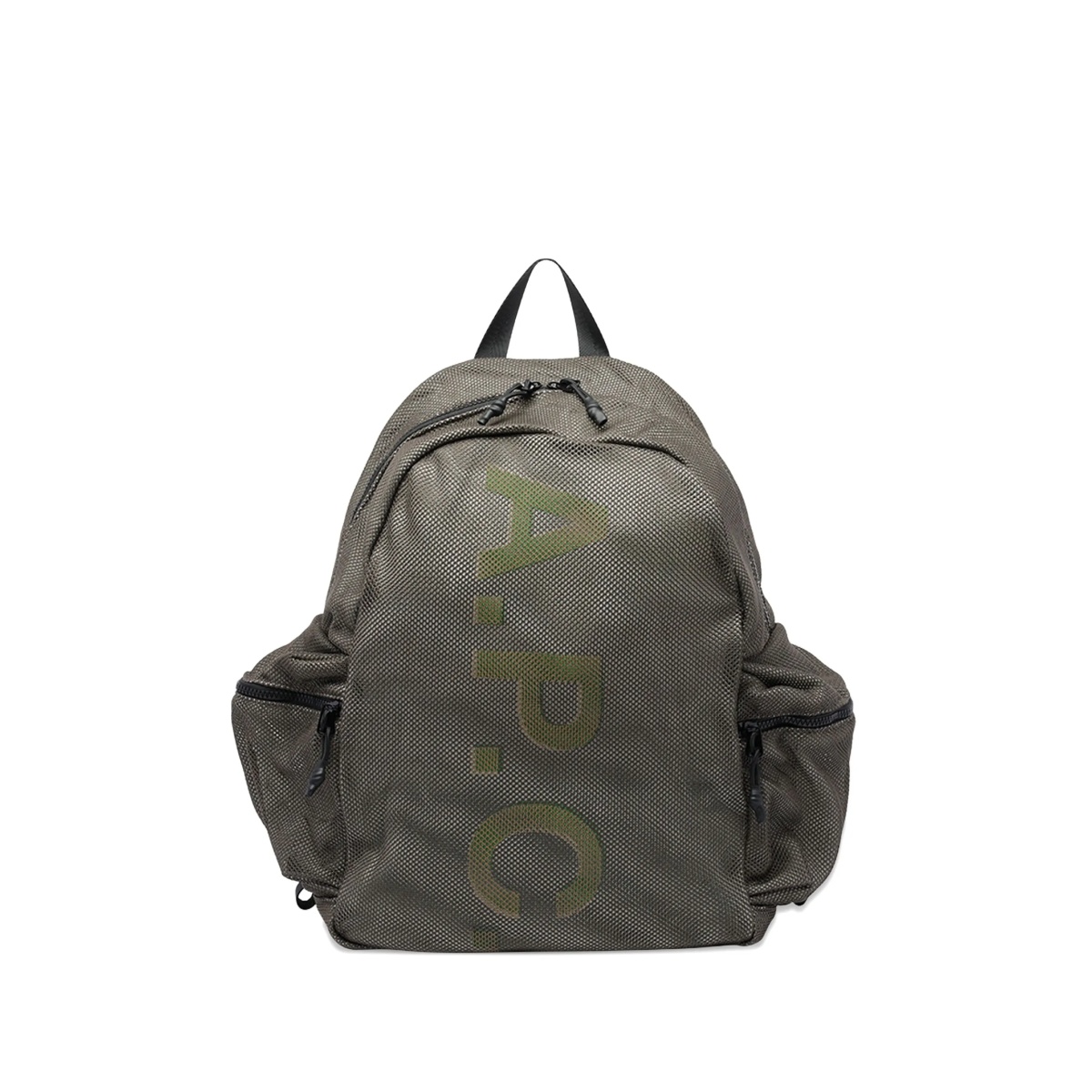 logo-print mesh backpack