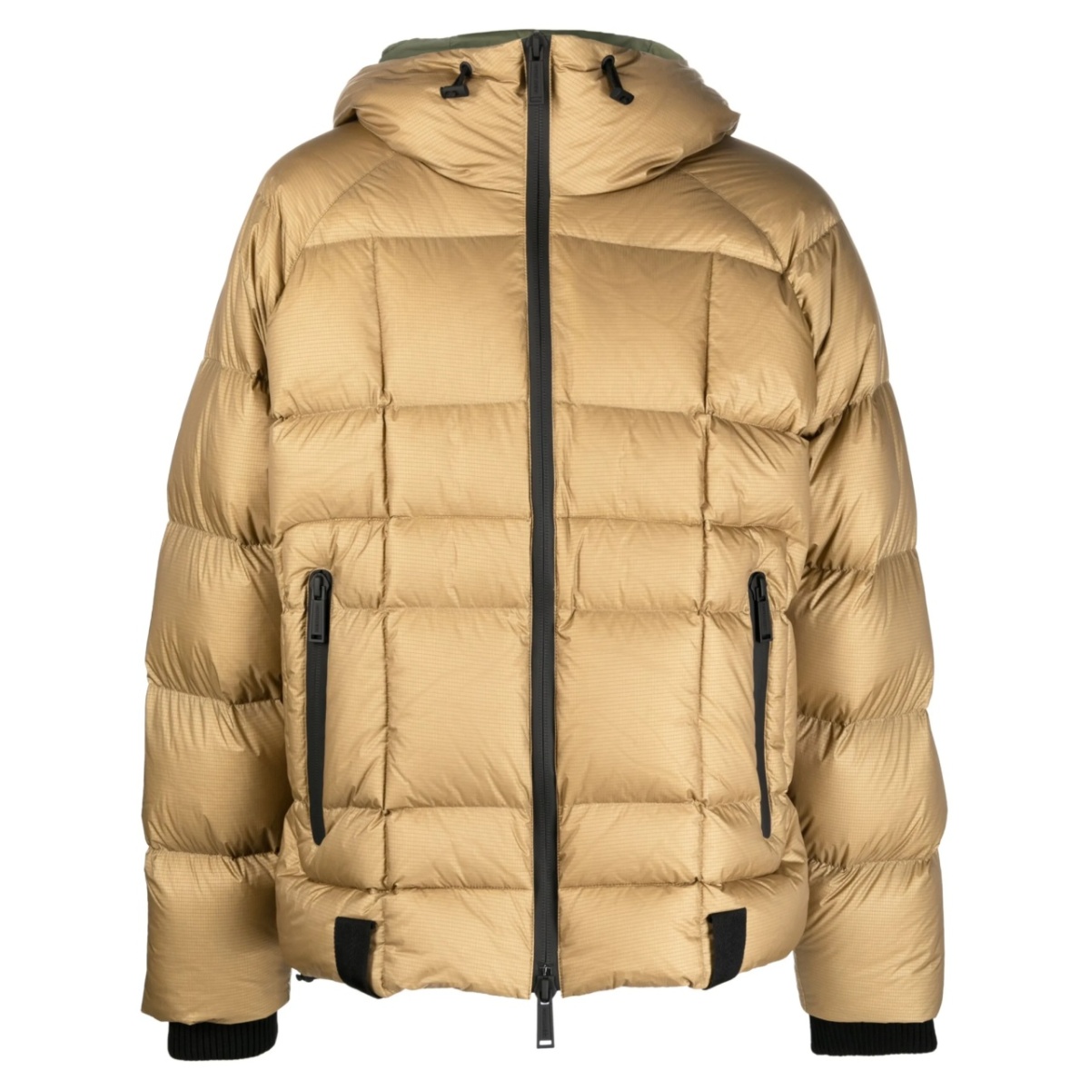 logo-print padded hooded jacket