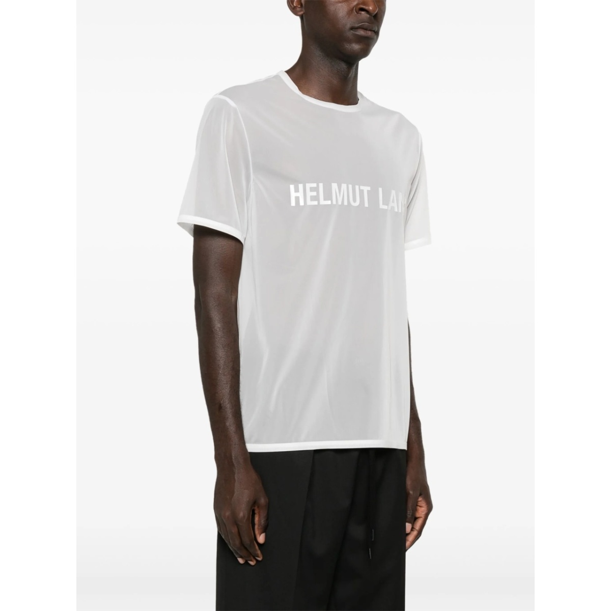 logo-print sheer T-shirt - Img 4