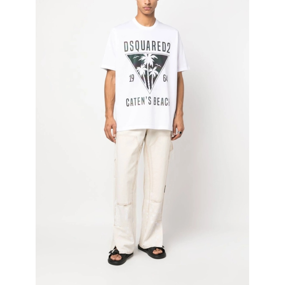 logo-print short-sleeved T-shirt - Img 2