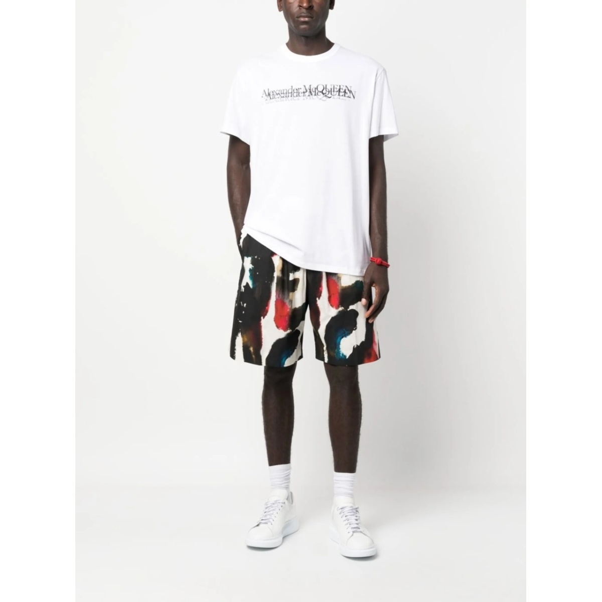 logo-print straight-leg shorts - Img 2
