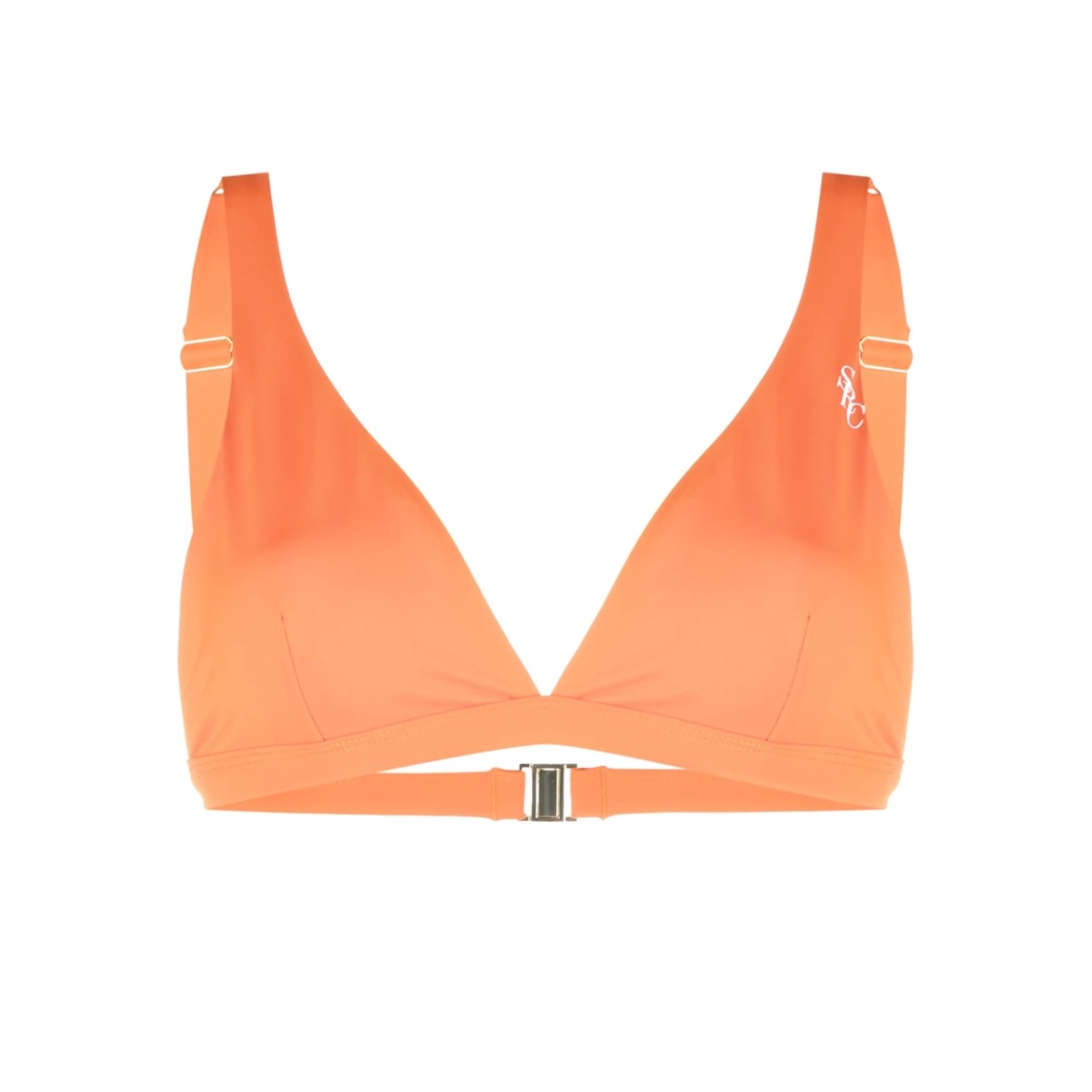 logo-print triangle bikini top