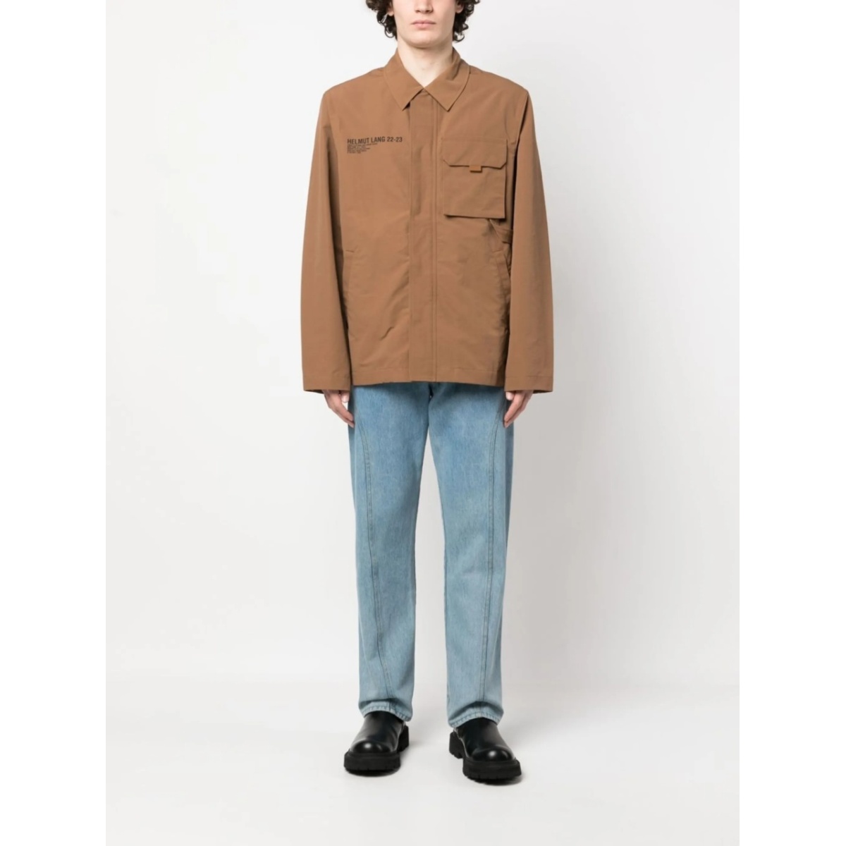 logo-print utility jacket - Img 2