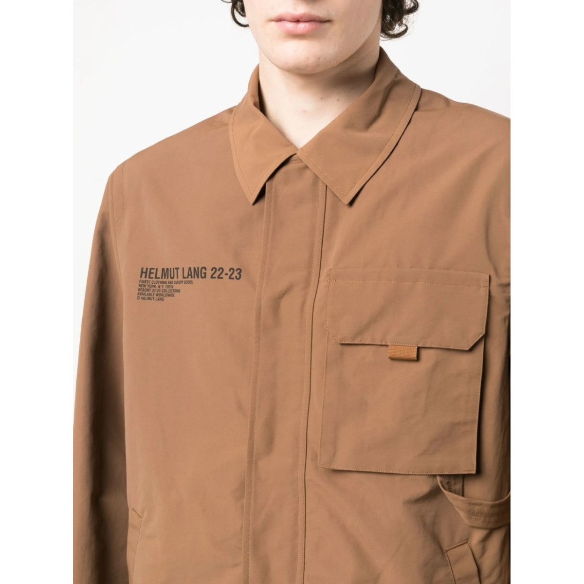 logo-print utility jacket - Img 5