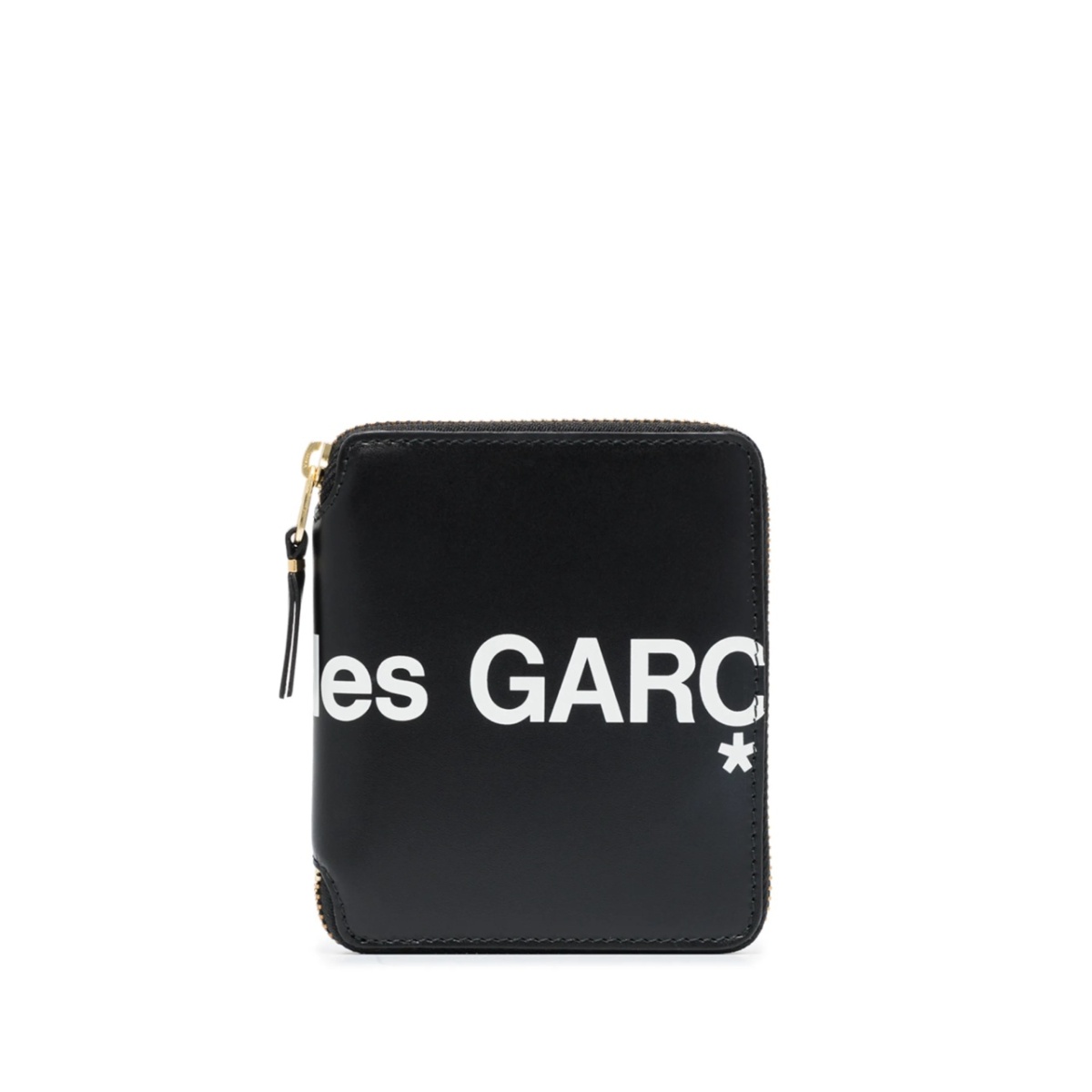 logo-print zip-fastening wallet