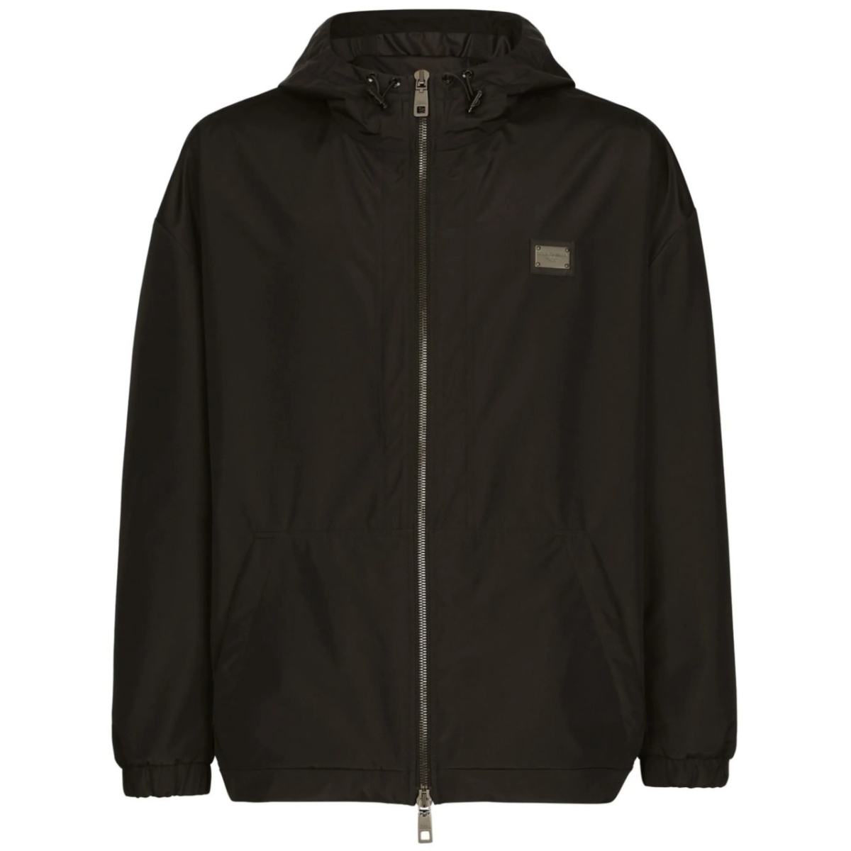 logo-tag hooded jacket