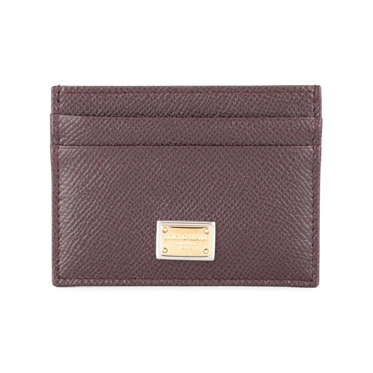 logo-tag leather card holder