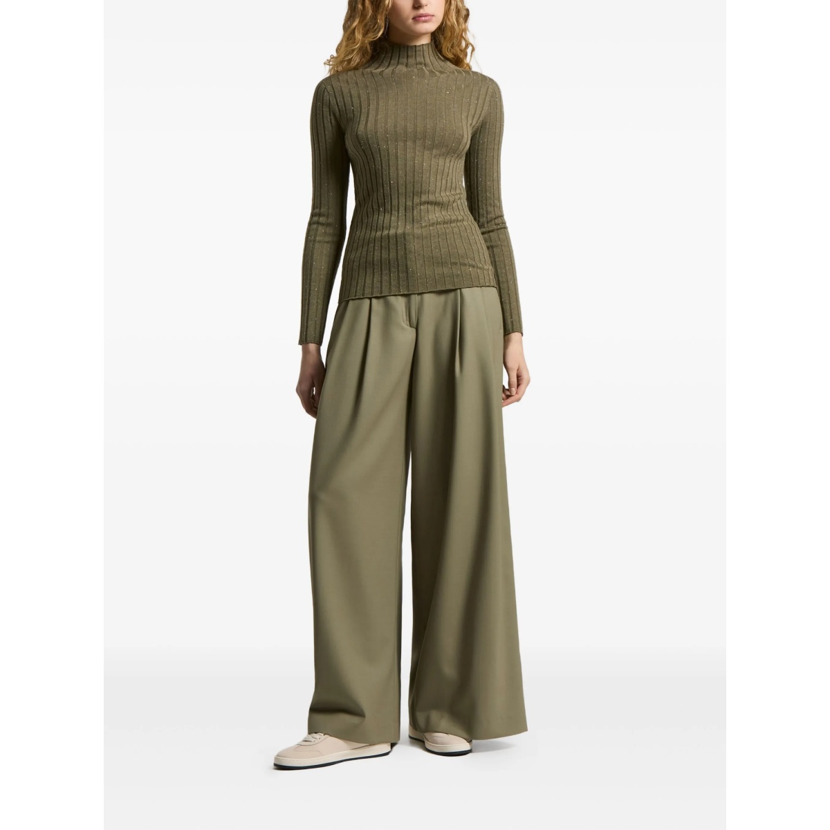 long-sleeves glitter-detaill pullover - Img 2