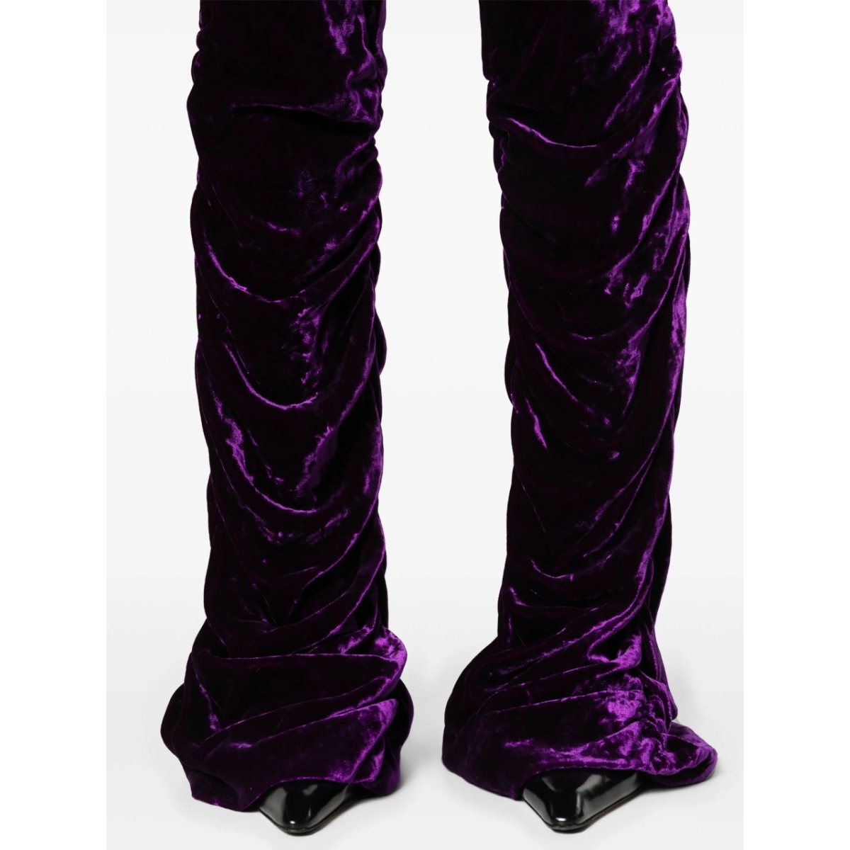 low-rise slim-fit velvet trousers - Img 5