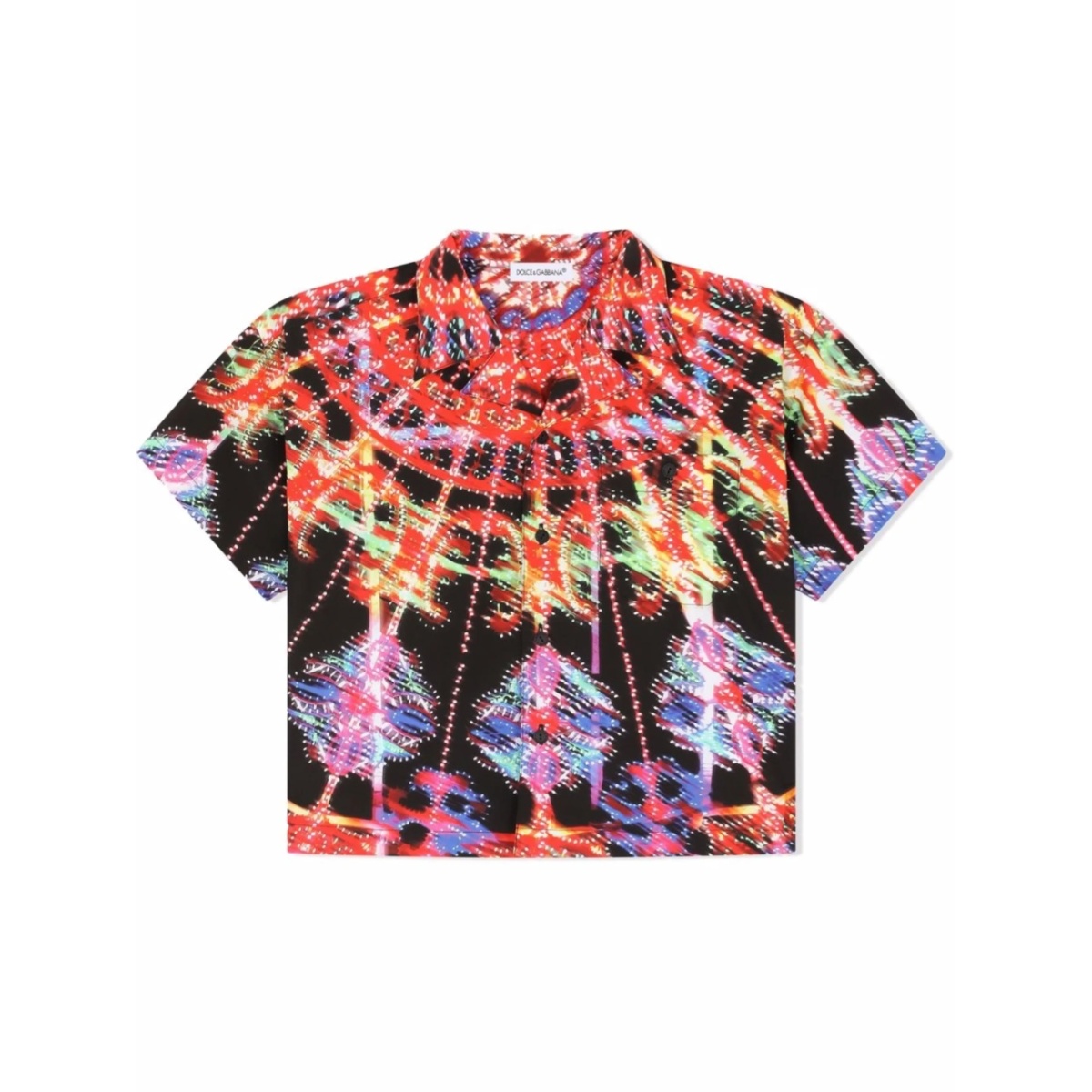 Luminarie camp collar graphic-print shirt