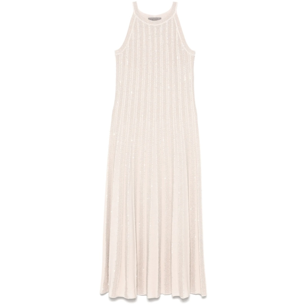 lurex-knit midi dress