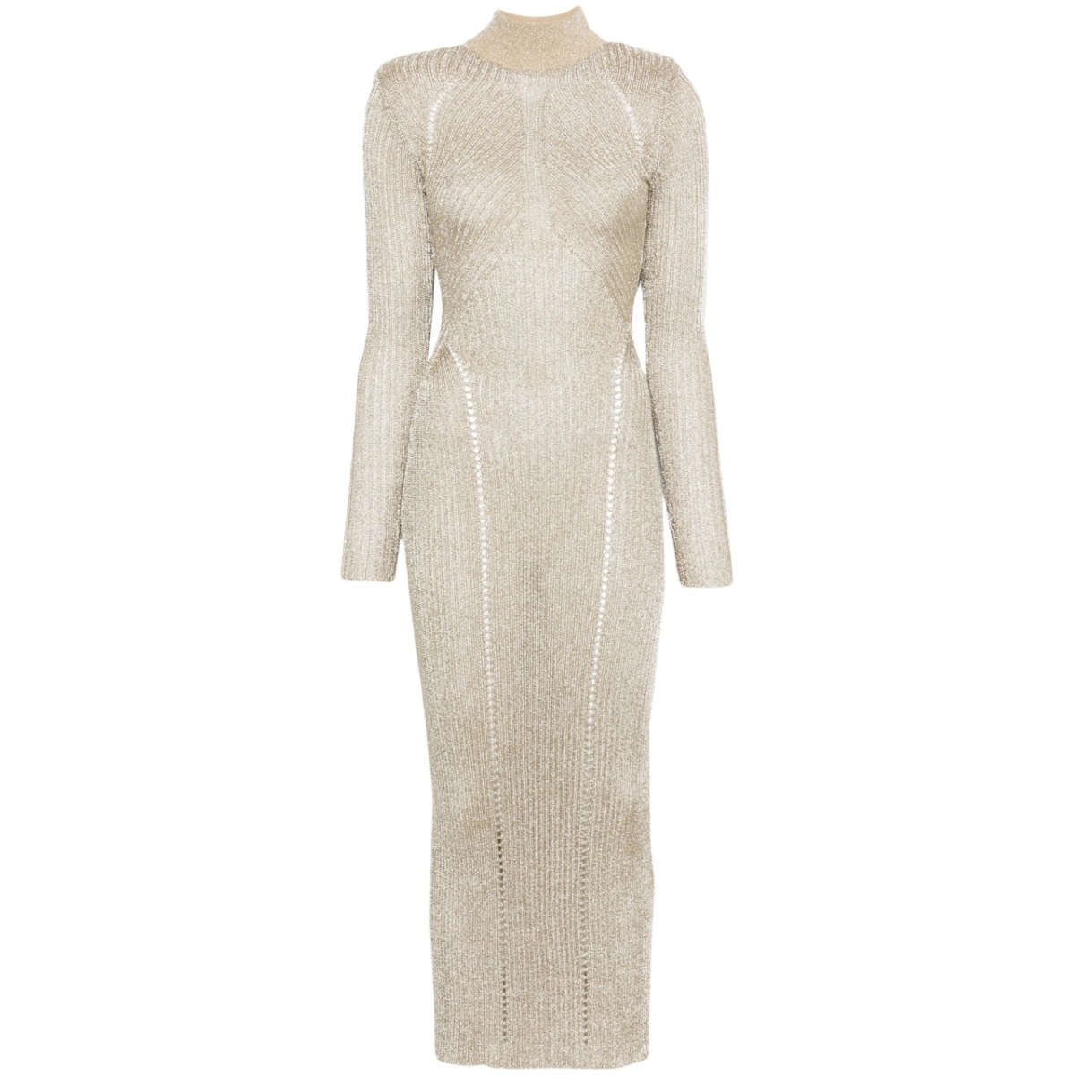 lurex knitted maxi dress