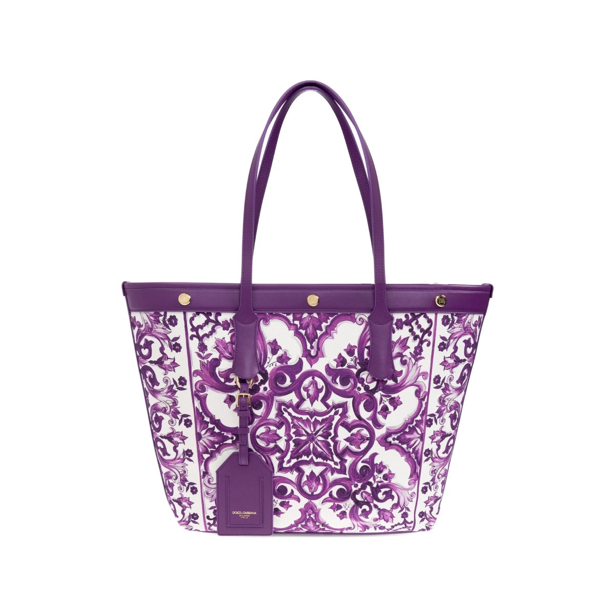 Majolica-print tote bag