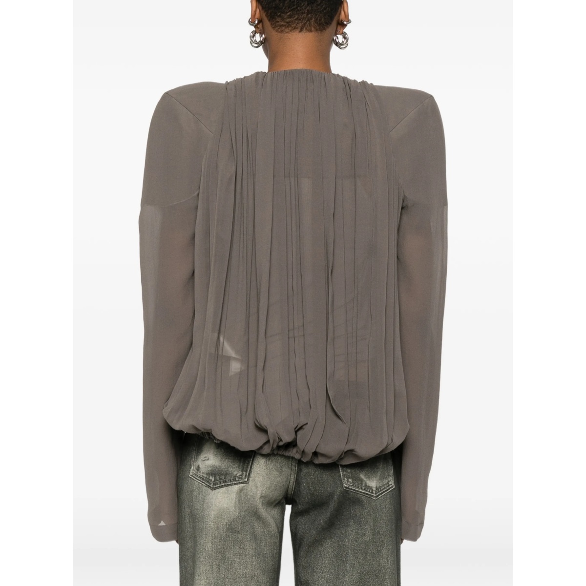 Maria pleated crossover jacket - Img 4