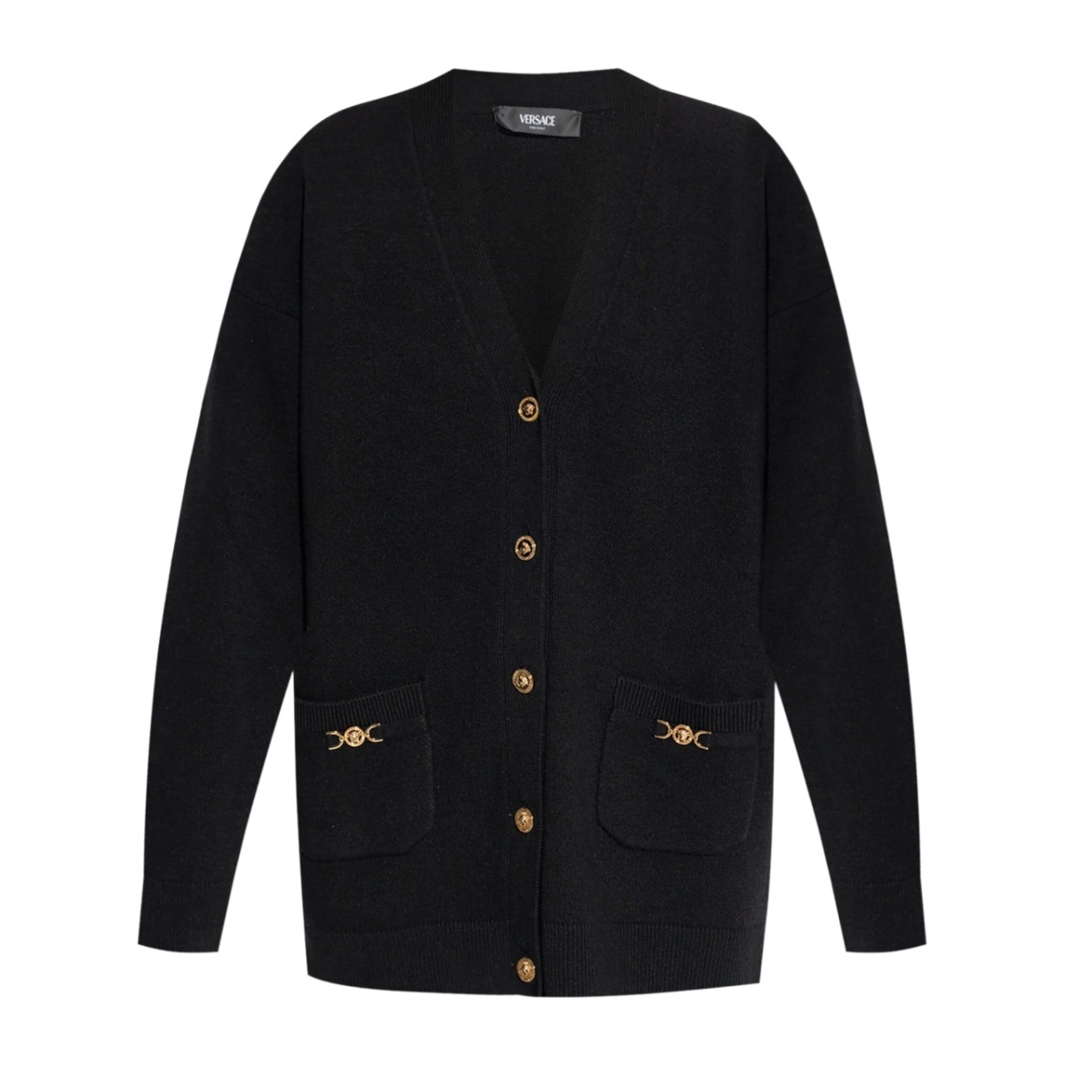 Medusa-button cardigan