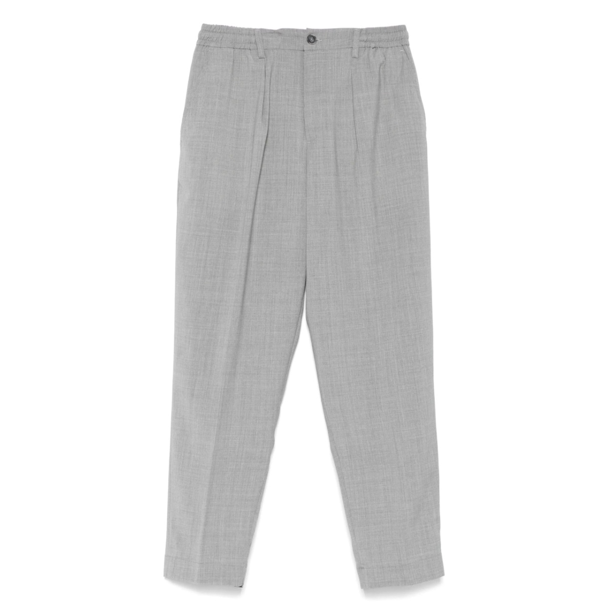 mélange-effect trousers