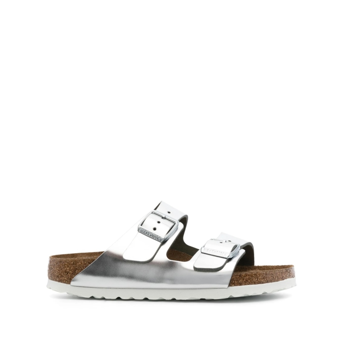 metallic buckled sliders
