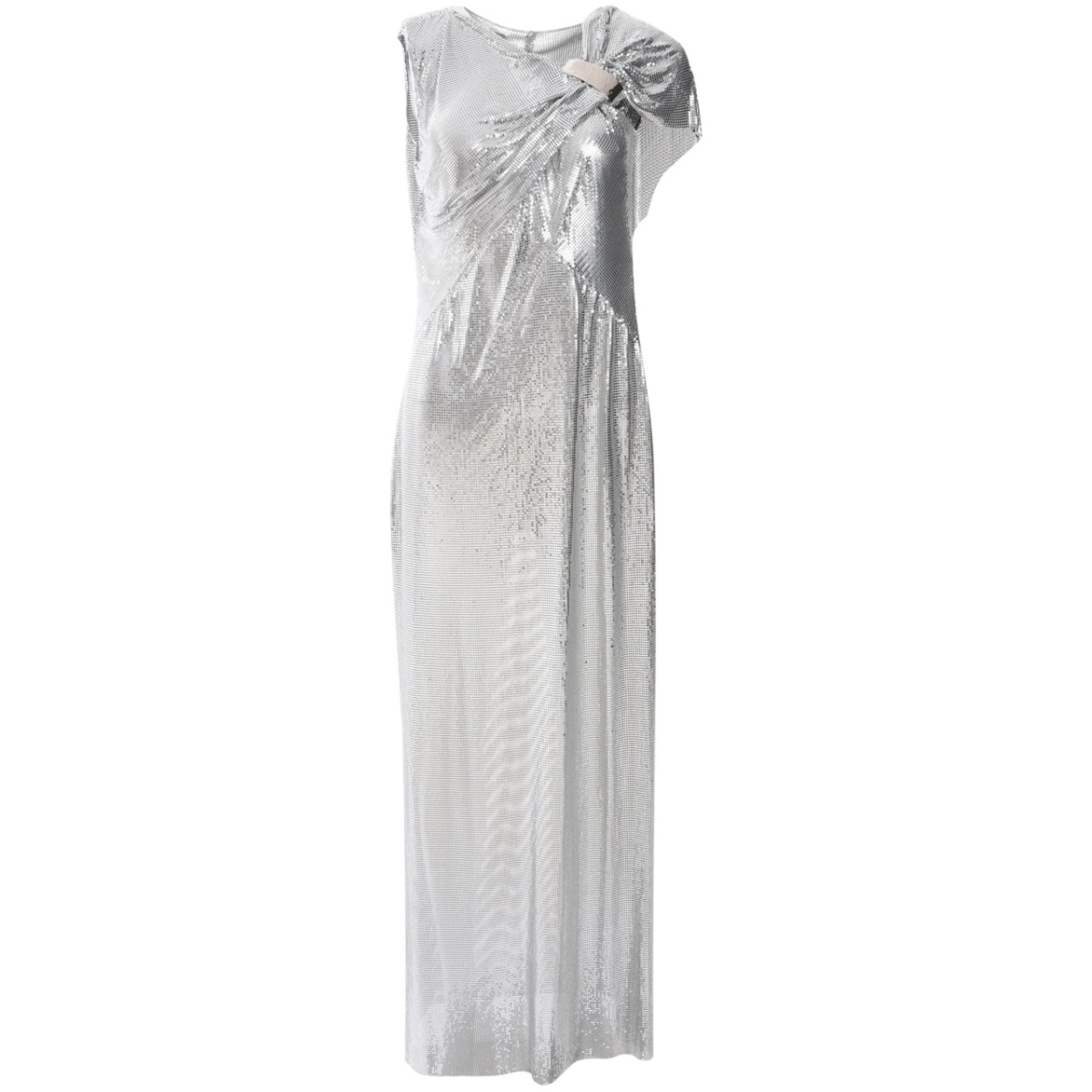 metallic mesh gown