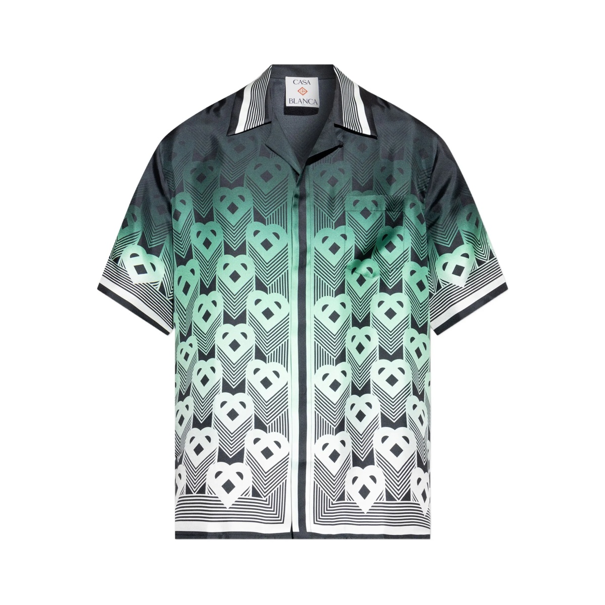monogram gradient silk shirt