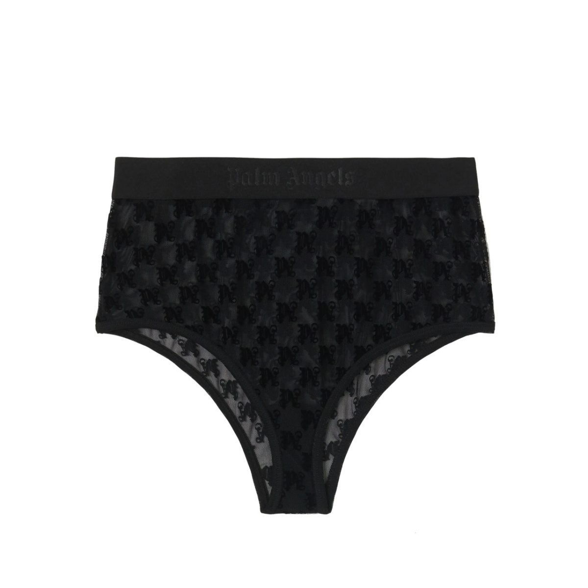 monogram-motif lace briefs