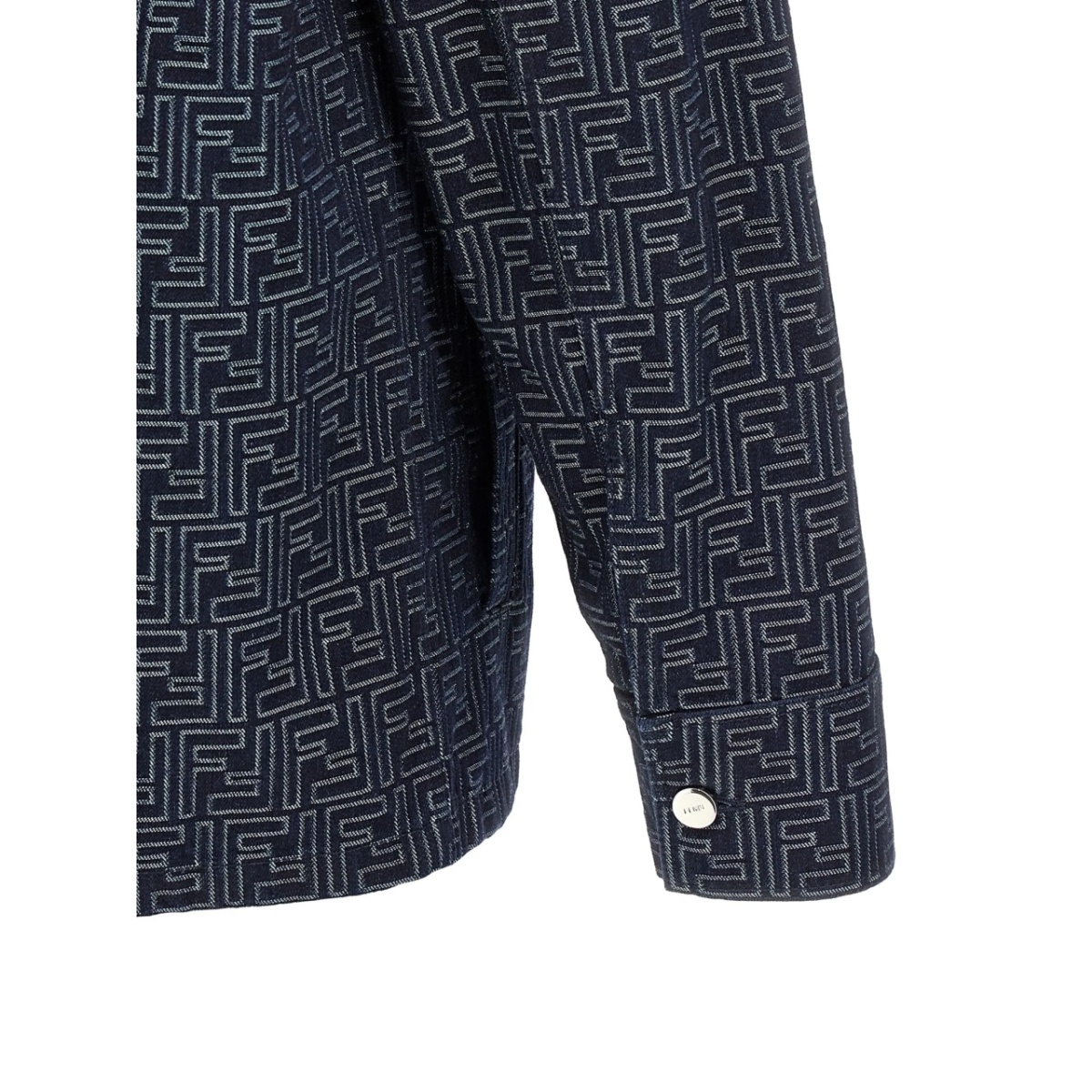monogram-pattern shirt jacket - Img 4