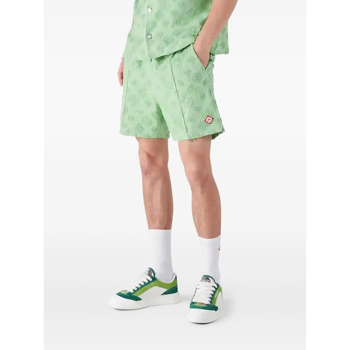 monogram-pattern track shorts - Img 5