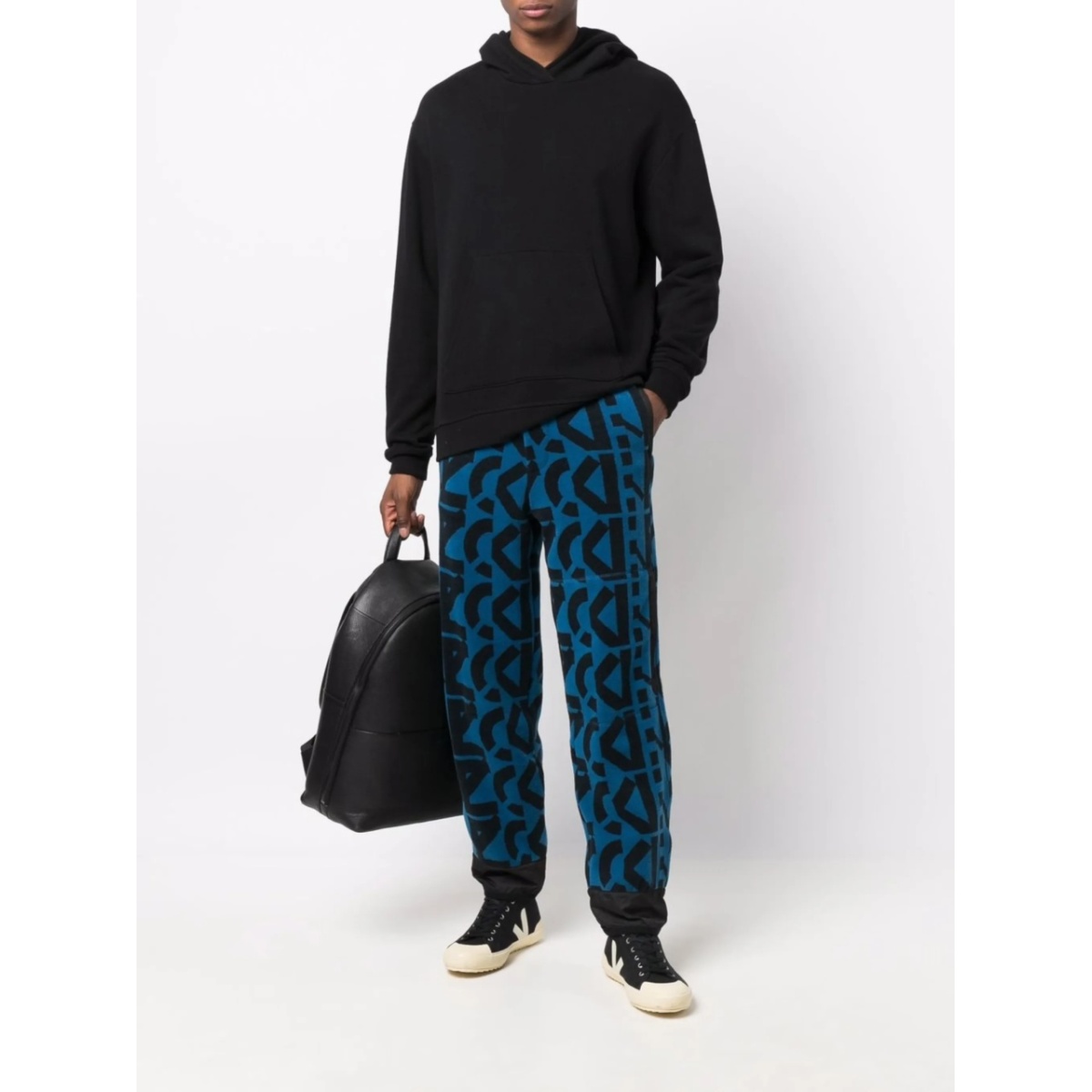 monogram-print fleece track pants - Img 2