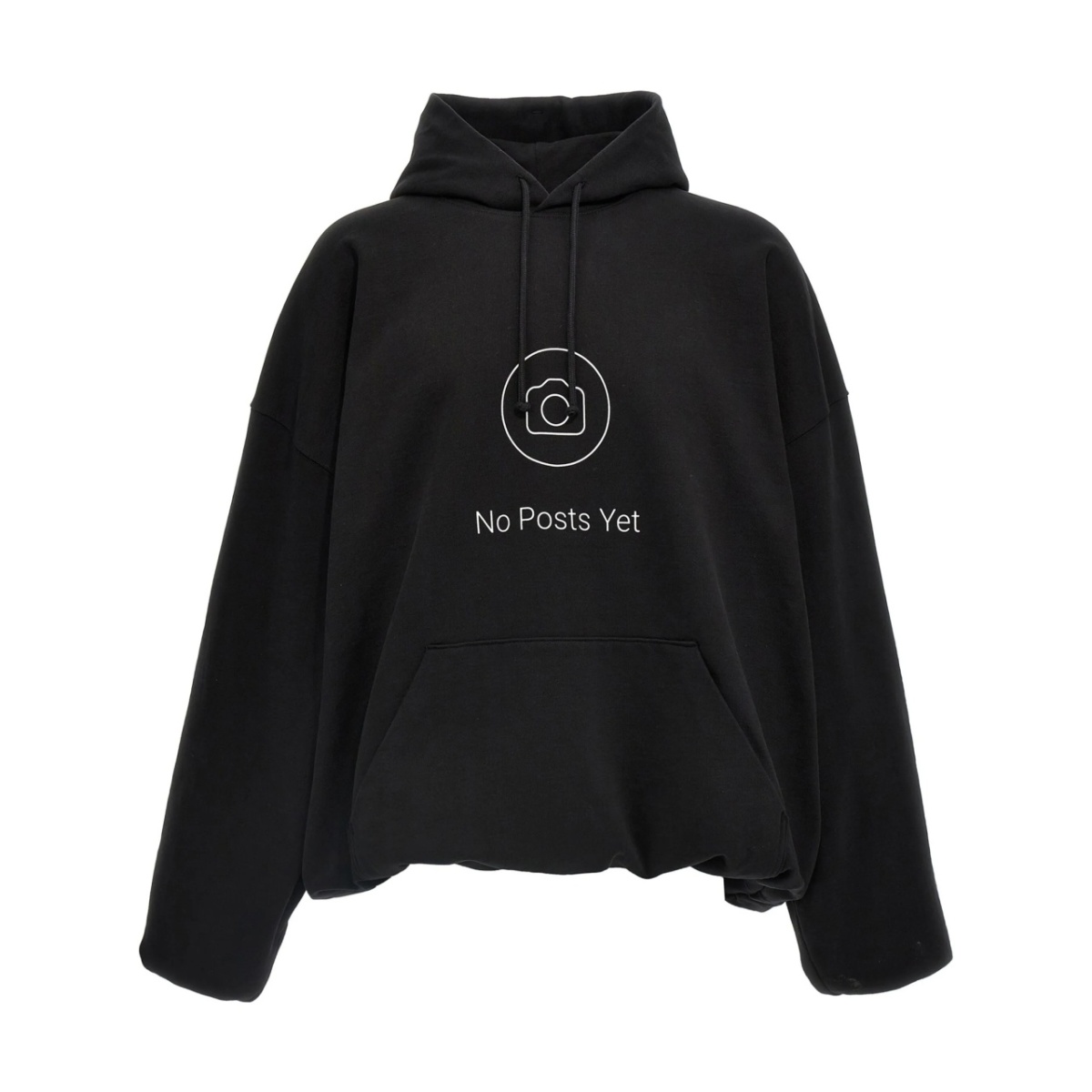 'No Posts' graphic-print hoodie