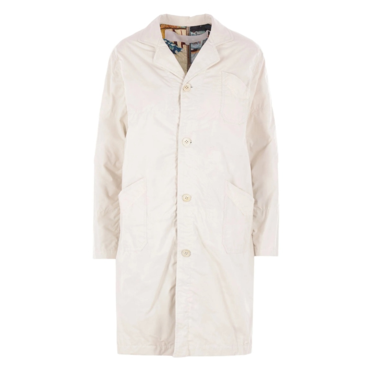 notched-collar trench coat